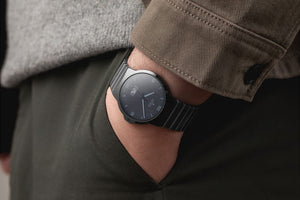 Force Mega Solar Black Ceramic / Ceramic Bracelet Black Dial