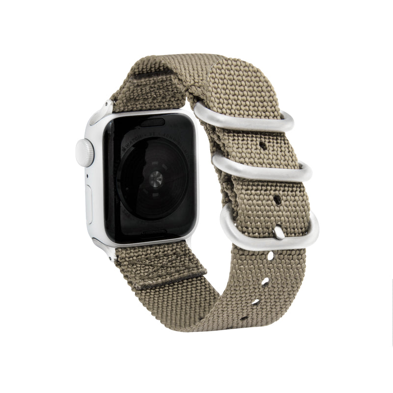 2 Piece Nylon Zulu Band  for Apple Watch Ultra & Series 8/7/6/5/4/3/2/1/SE Beige (42mm | 44mm | 45mm | 49mm) |  Dial