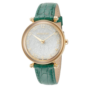 Crystalline 35mm / White / Green | White Dial