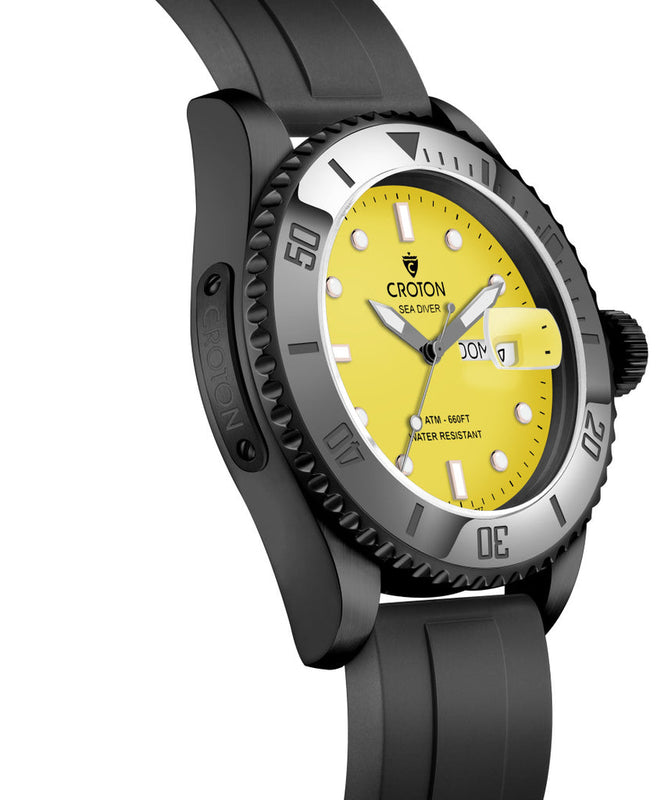 Sea Diver Black/Yellow/Black | Yellow Dial