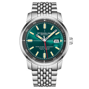 Trackmaster 1026 Automatic Men’s 42mm Sunray Teal Dial/Gray Inner Ring/Stainless Steel Bracelet