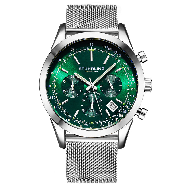 Preston Quartz 44mm Chronograph Green