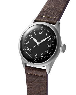 A-11 Tactical Black / Leather Black Dial