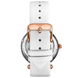Luxe Automatic Skeleton White/Leather | Rose Dial