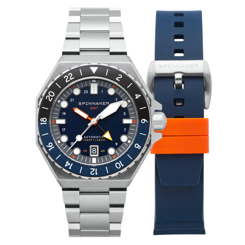 Dumas GMT Automatic Blue / Stainless Steel | Blue Dial