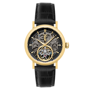 Beaufort Noir Glow / Black Leather Strap Black Dial