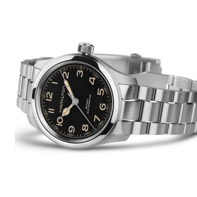 Khaki Field Black / Stainless Steel | Black Dial