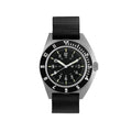NAV, QUARTZ, SAPH, STE, COL: SS/BKBK NYLON 11" Black Sterile/Nylon | Black Dial