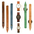 20mm button stud watchband (TWO pack) Chromexcel Natural & Chromexcel Black |  Dial