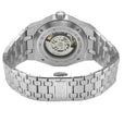 Gotham Swiss Automatic Movement, Silver/White Embossed Dial, 316L Stainless Steel Bracelet | White Dial