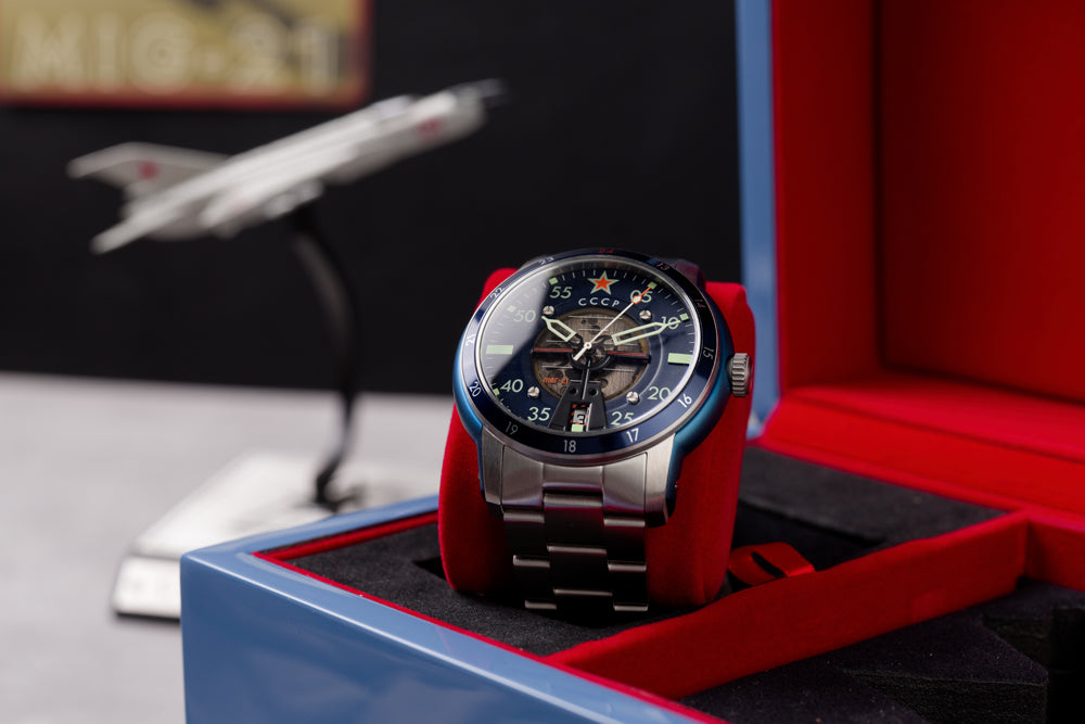 MIG-21 BLUE / STAINLESS STEEL | Blue Dial