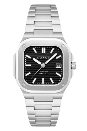 Quadrata Automatic Black / Stainless Steel | Black Dial