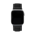 Classic Leather Band with Stitch for Apple Watch Series 8/7/6/5/4/3/2/1/SE Black (38mm | 40mm | 41mm) |  Dial