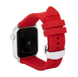 Silicone Adjustable Deployment Band  for Apple Watch Series 8/7/6/5/4/3/2/1/SE Red (38mm | 40mm | 41mm) |  Dial