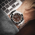 Deep Marine Explorer Swiss Automatic II Silver bezel | Brown Dial