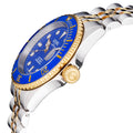 Wall Street Gevril Swiss Made SW200 Steel Rotating bezel Watch, 316L Case, Blue Dial Blue Dial