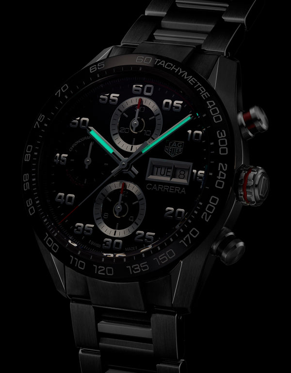 Carrera 44mm Black | Black Dial