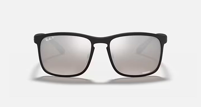 RB4264 CHROMANCE MENS / TECH-CHROMANCE / MATTE BLK - GREY MIRROR SILVER