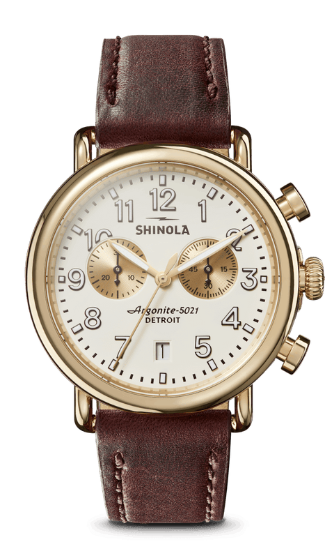 Runwell 2 Eye Chrono 41mm White / Gold | White Dial