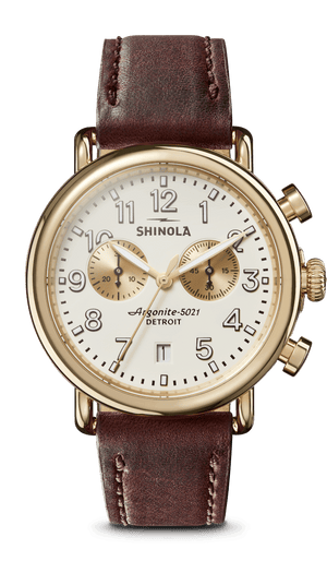 Runwell 2 Eye Chrono 41mm White / Gold | White Dial