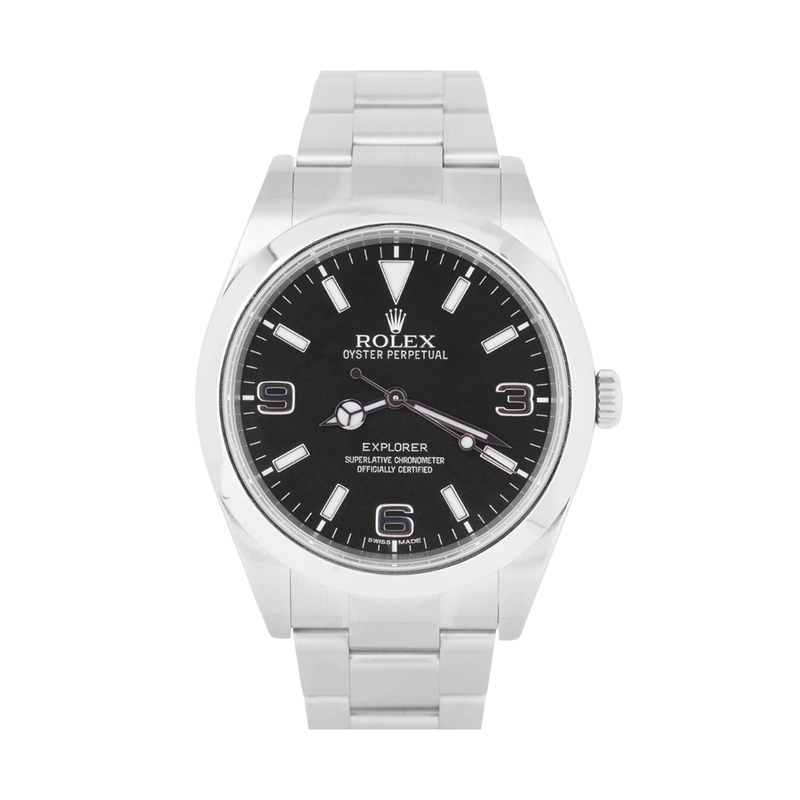 Pre-Owned Rolex Explorer Black Dial 39mm - Ref. 214270