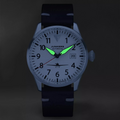 Flieger Leather / Silver Silver Dial