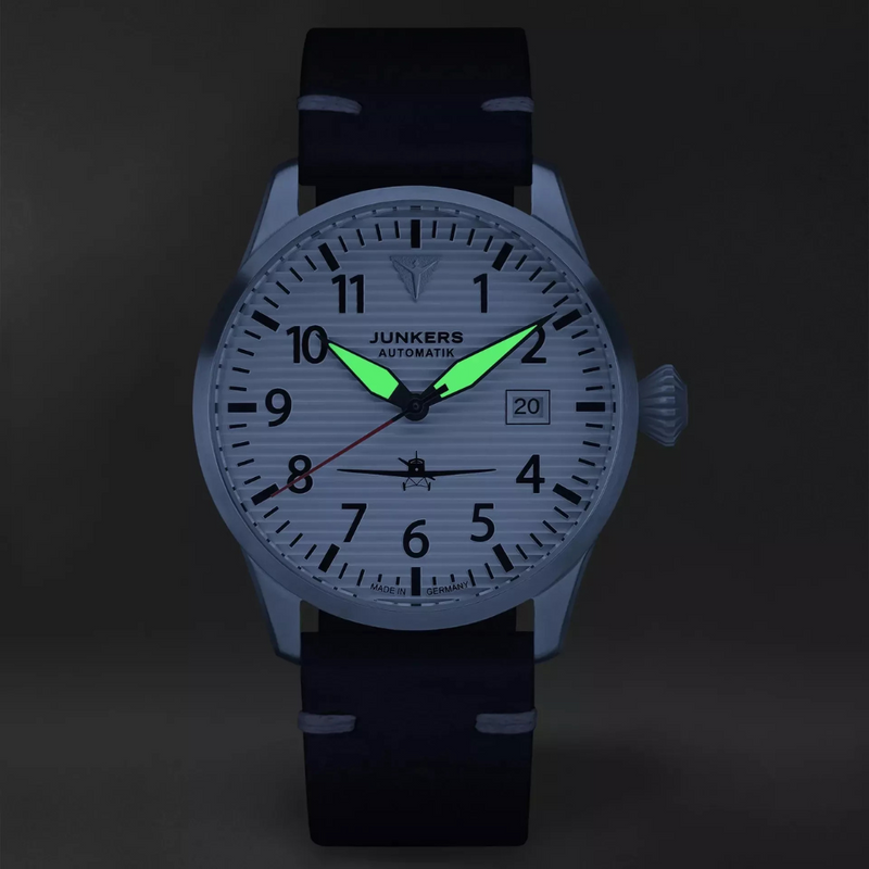 Flieger Leather / Silver Silver Dial