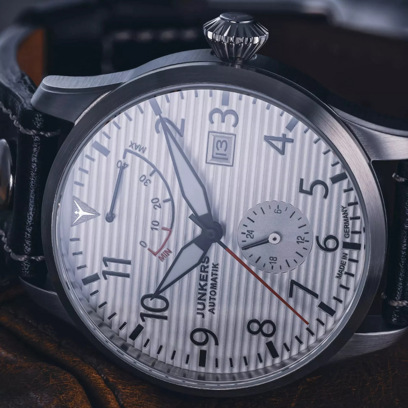 Flieger Leather / Silver Silver Dial
