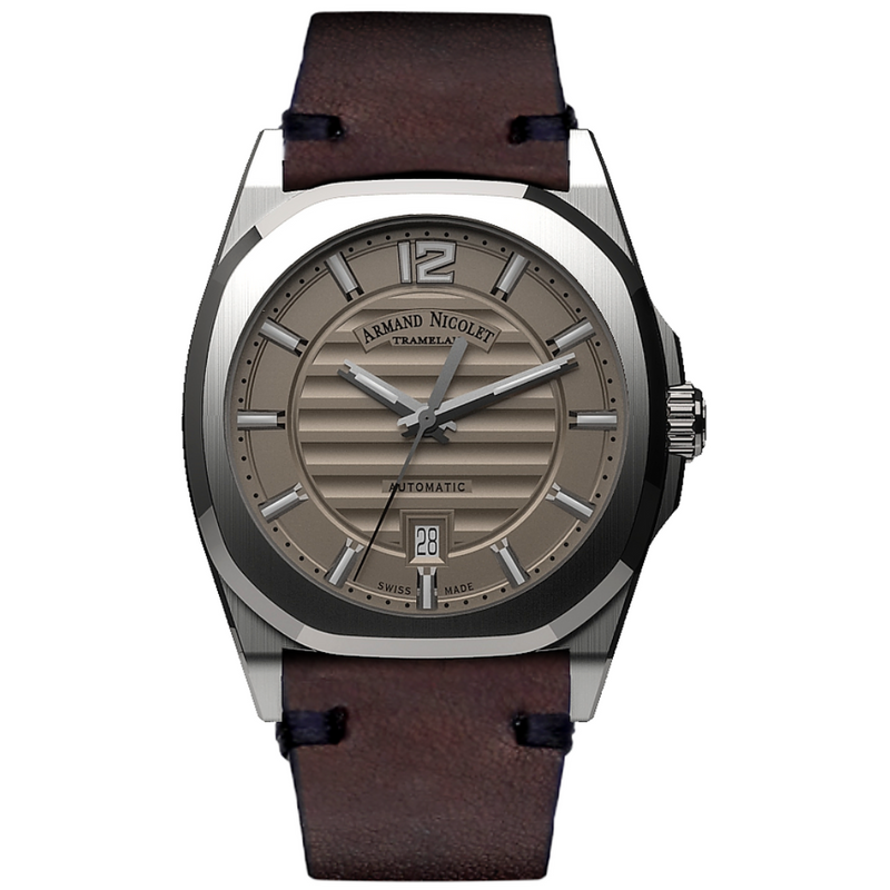 M02-5 Grey/leather | Gray Dial