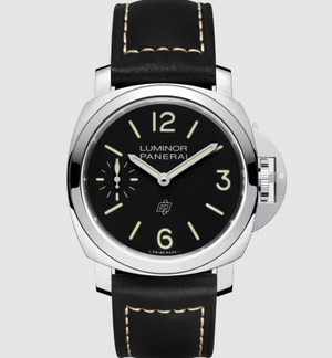 Luminor Logo Blue Leather | Black Dial