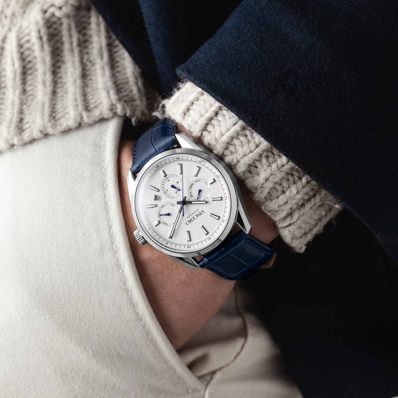 THE RESERVE AUTOMATIC - BLUE/SILVER Blue/Silver | White Dial