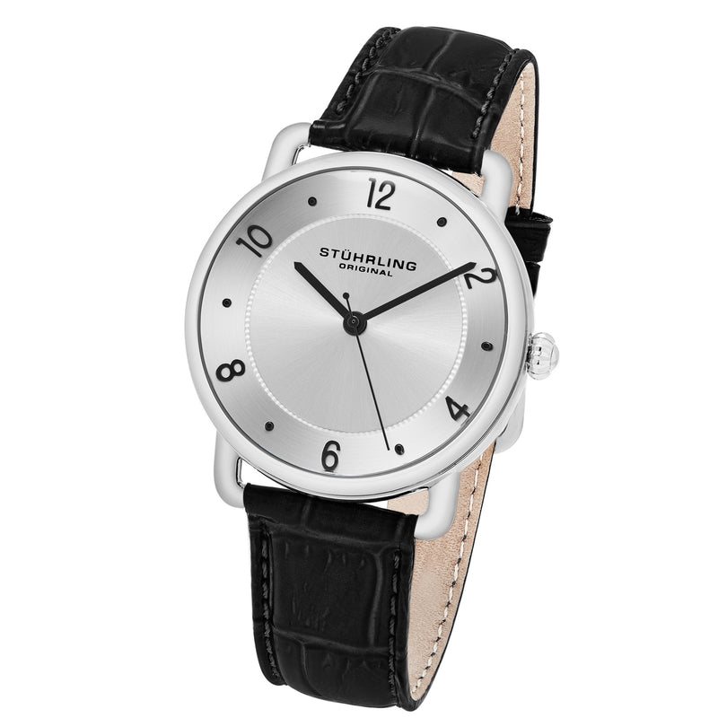 Symphony Black/Leather/Silver Dial/Silver Case 844.02 | Silver Dial