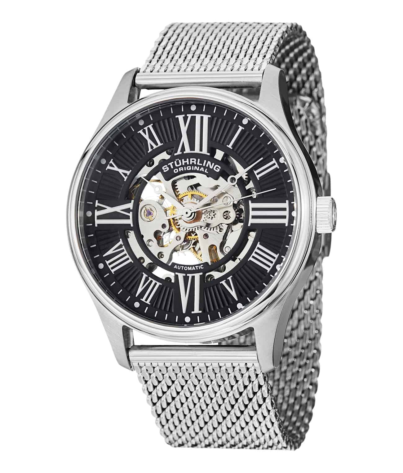 Legacy Black Dial/ Silver Stainless Steel Skeleton | Black Dial