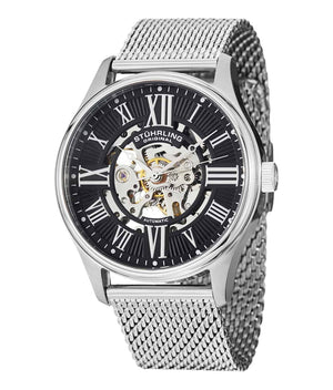 Legacy Black Dial/ Silver Stainless Steel Skeleton | Black Dial