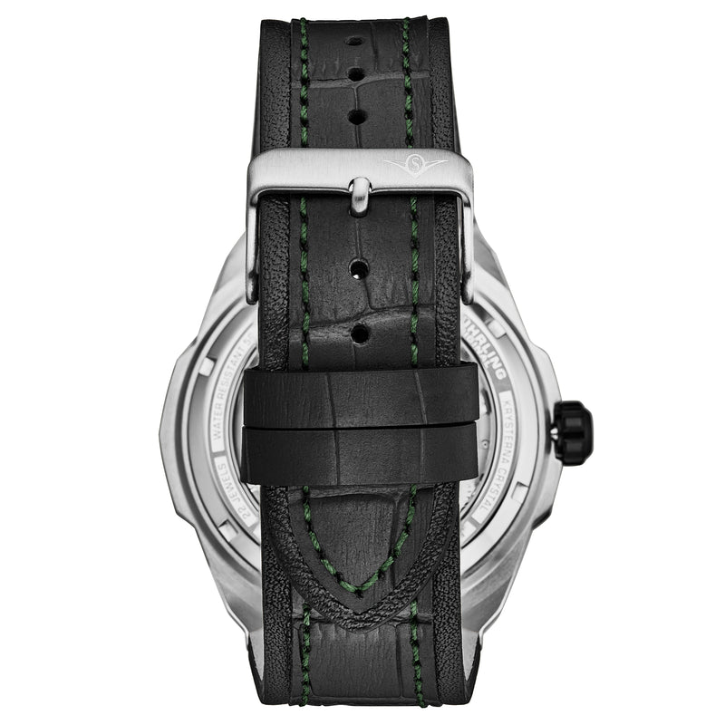 Dual Time Automatic Navigator 46mm Skeleton Green/Leather | Green Dial