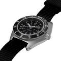 NAV, DATE, AUTO, SAPH, NGM, COL: SS/BKBK NYLON 12" AUTO SSNAV With Date on 12 Ballistic | Black Dial