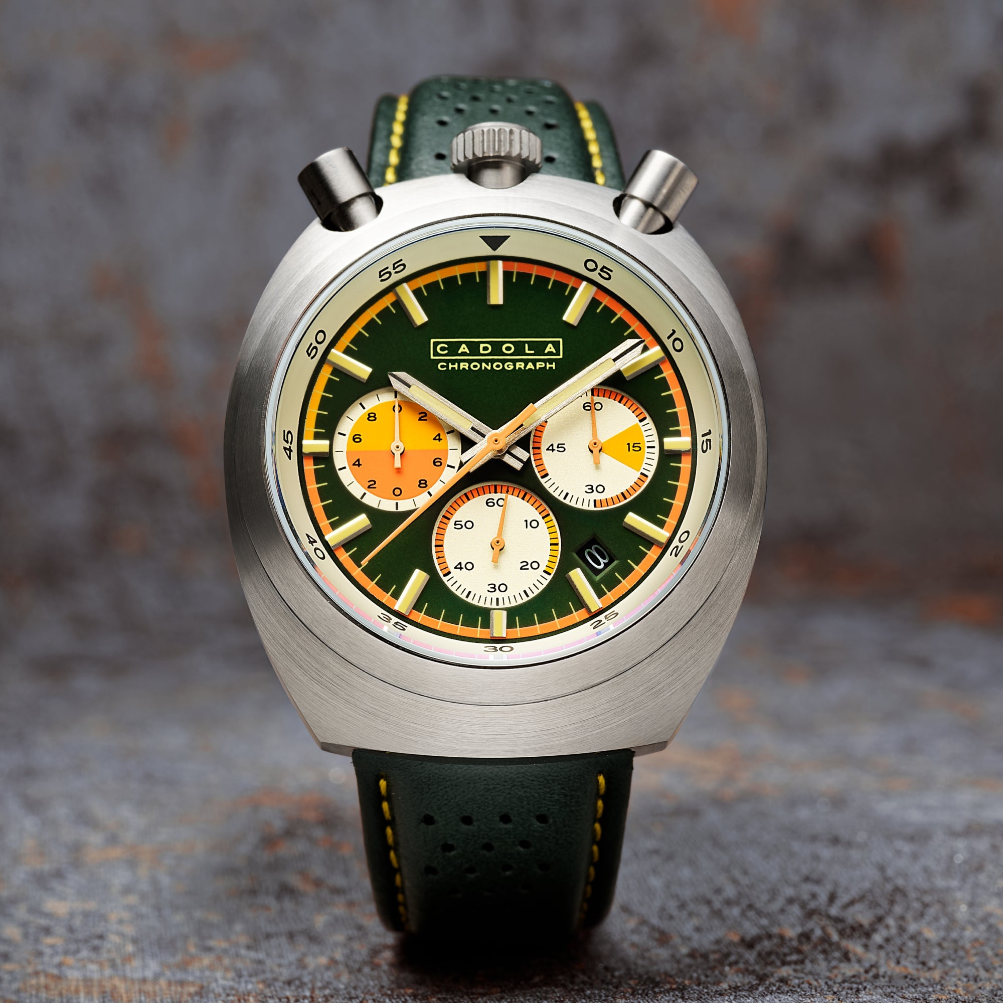 Testa Di Toro Chronograph Green / Leather | Green Dial – Watch Gang