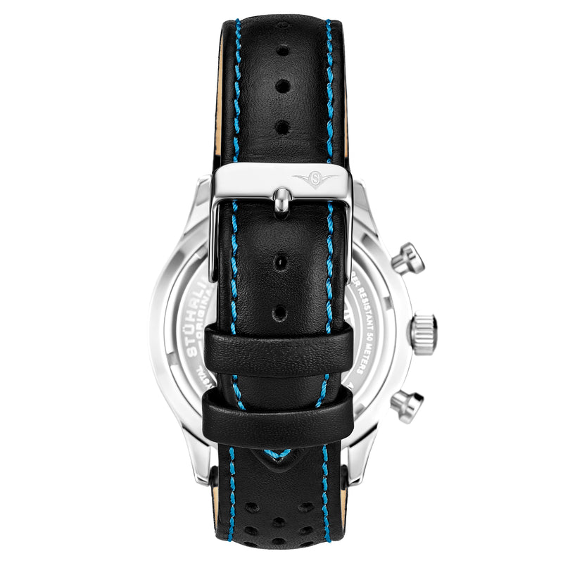 Monaco Black/Leather/Silver Dial/Silver Case | Silver Dial