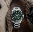 TESEI TITANIUM AUTOMATIC GREEN / TITANIUM BRACELET | Green Dial