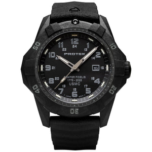 USMC 1010 DIVE SERIES - 250th Anniversary Carbon/Black/Charcoal | Black Dial