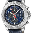 T38 GV2 Swiss Quartz Chronograph, 316L Case, Blue Enamel Dial, Blue Handmade Italian Leather Strap | Blue Enamel Dial