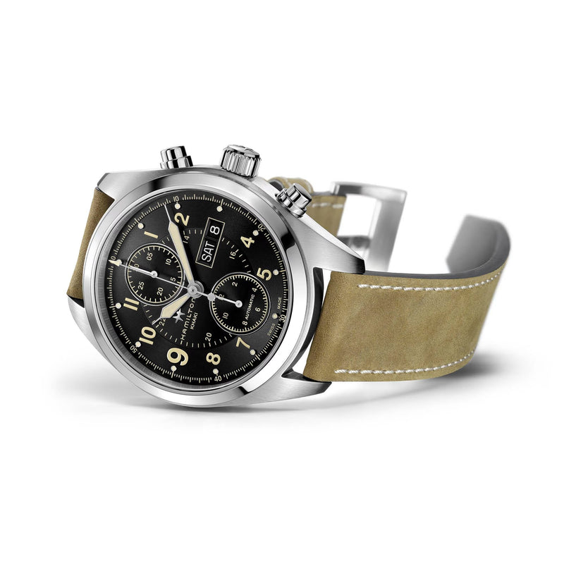 Khaki Field Auto Chrono Brown | Black Dial