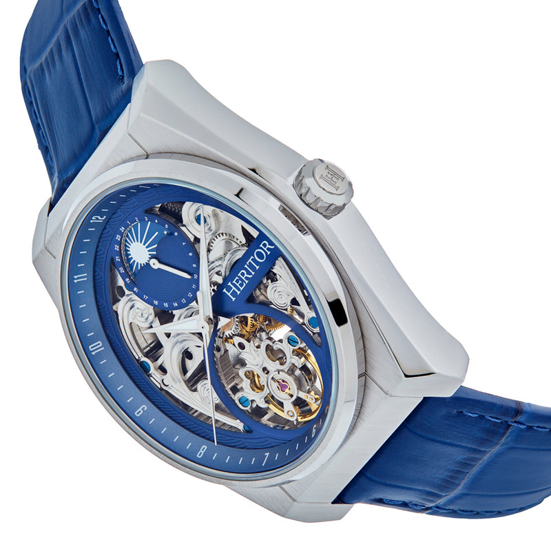 Daxton Semi Skeleton Blue | Blue Dial