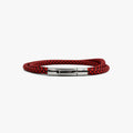 Imperial Red  Cord  Wrap, Polished Silver Closure M (7.25" Wrist) |  Dial