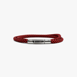Imperial Red  Cord  Wrap, Polished Silver Closure M (7.25" Wrist) |  Dial