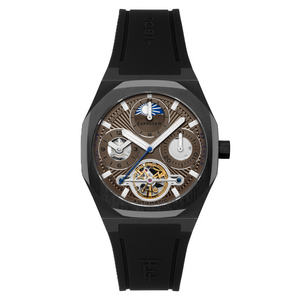 Drake Toffee Glow / Black Rubber Strap Brown Dial
