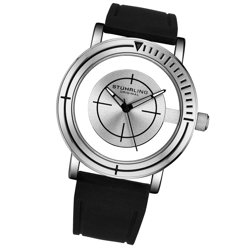 Aviator Black Silicone Black/Silicone | Silver Dial