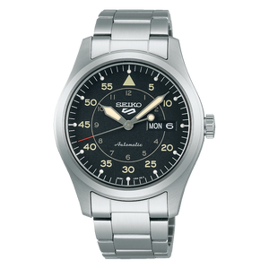 5 Sports Field Series Black Dial Stainless Steel Bracelet 39.4mm Black Dial