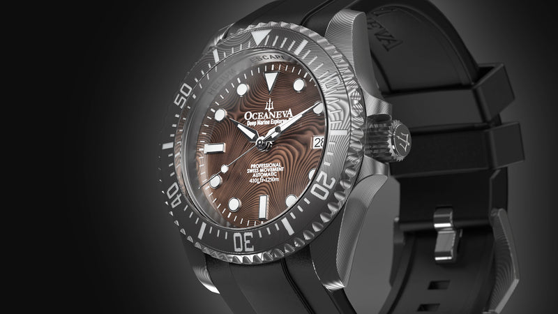 Damascus Swiss Automatic SW200 Deep Marine Explorer II Damascus/Coffee BrownDamascus Dial | Brown Dial