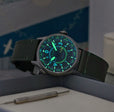 Wingman Worldtimer GMT Automatic Green / Green Leather | Green Dial